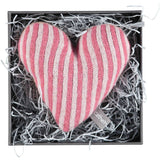 Knitted Pink Stripy Heart With Lavender