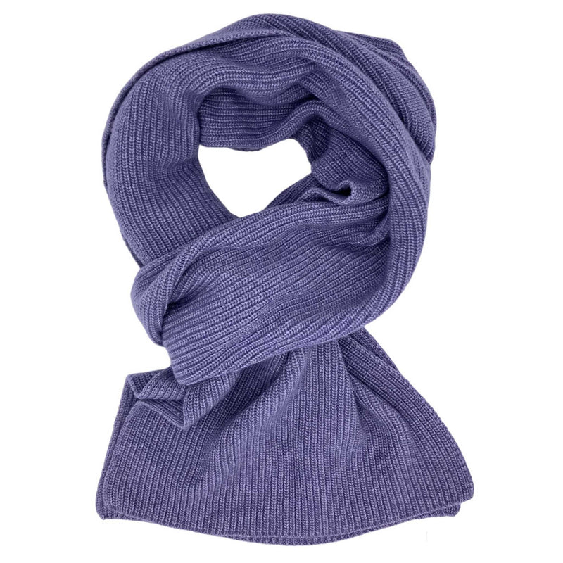 Lilac Cashmere Blend Scarf knitted unisex design