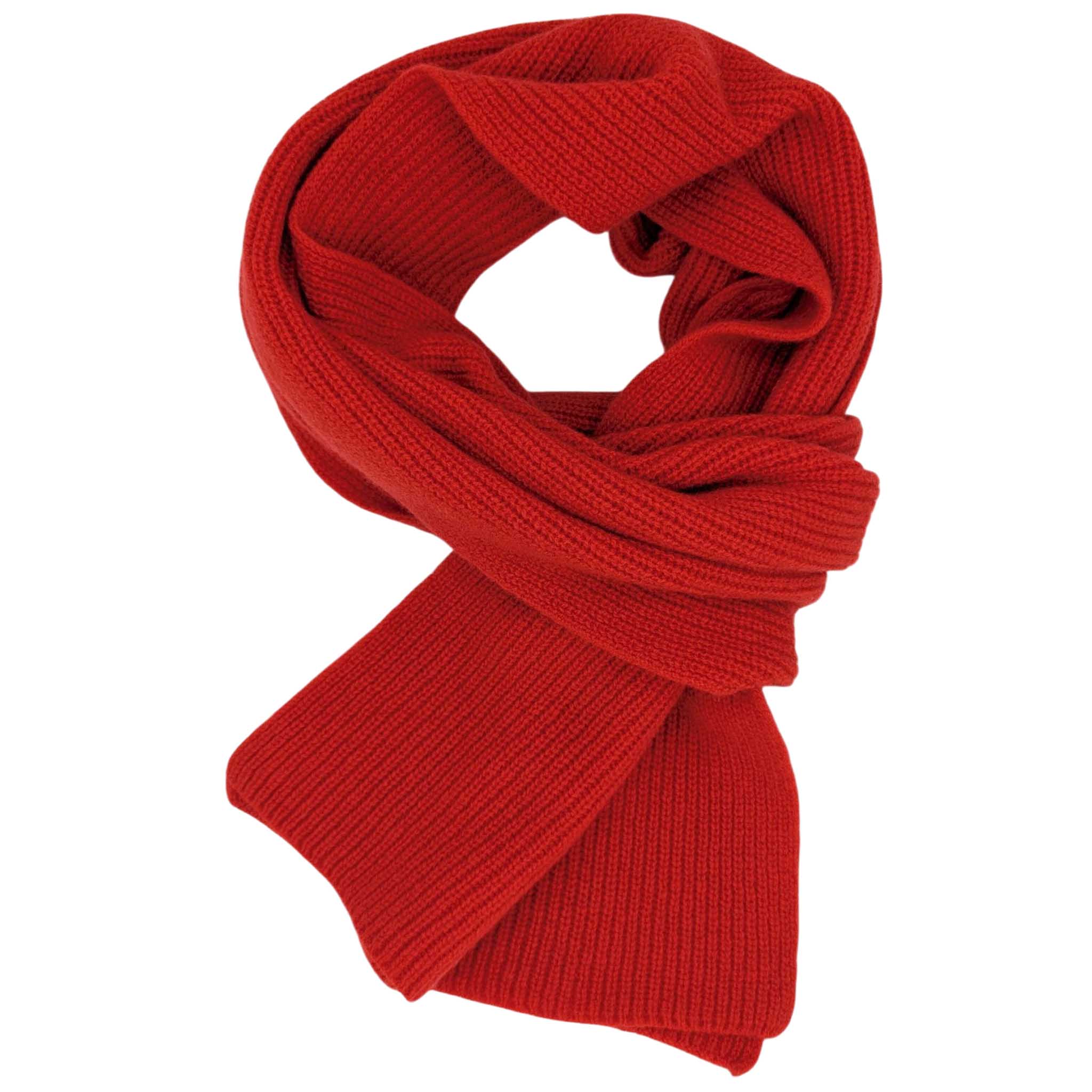 Lambswool Scarlet Red Ribbed Scarf – Catherine Tough