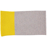 Concrete and Electric Yellow Lambswool Snood