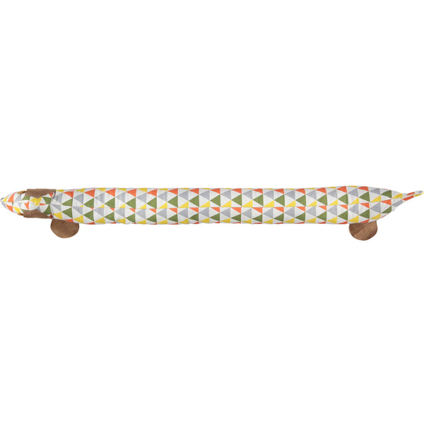 Multi Colour Triangle Print Dog Draught Excluder With Lavender
