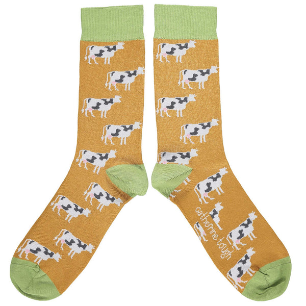 Men's Ginger Cow Organic Cotton Ankle Socks