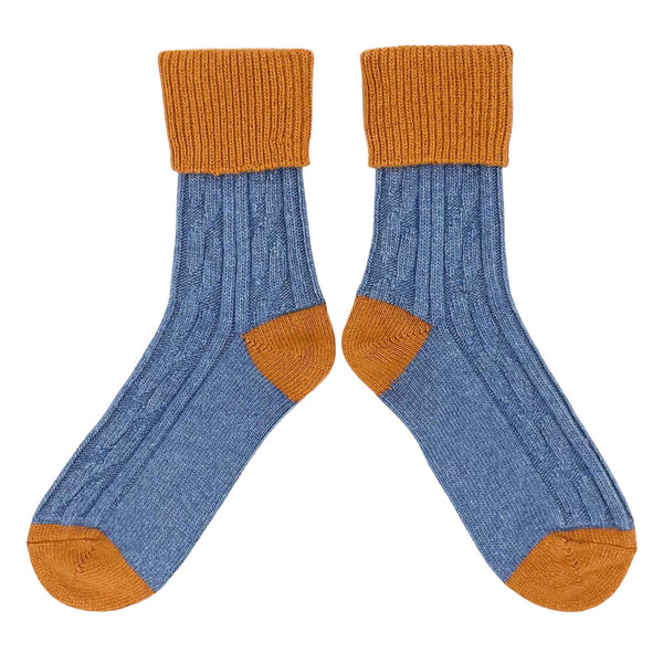 Denim & Saffron Cashmere Blend Slouch Socks by Catherine Tough 
