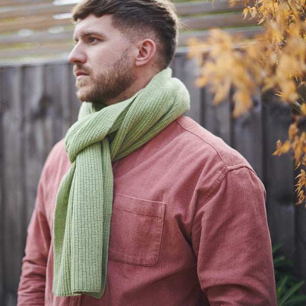 RIB SCARF - lambswool - mint