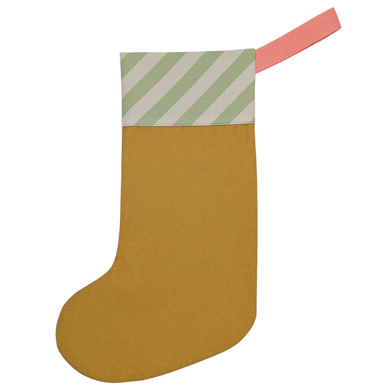 Green Stripe Christmas Stocking (personalisation available)
