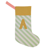 Green Stripe Christmas Stocking (personalisation available)