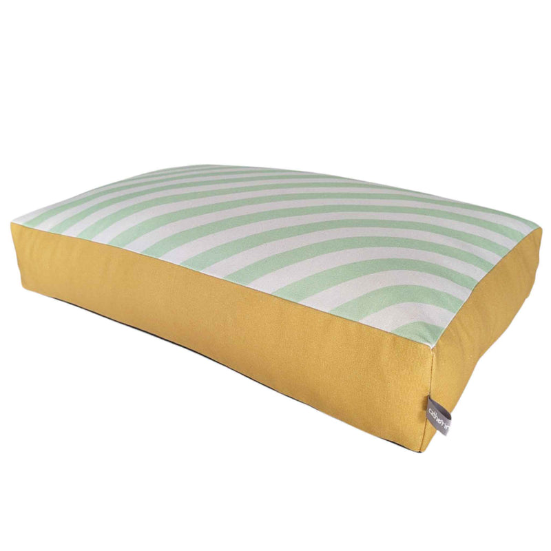 Dog Bed - Green Stripe