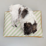 Dog Bed - Green Stripe