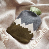 Lambswool Hot Water Bottle Cover - Green Mountains