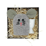 Grey Mouse Egg Cosy Set