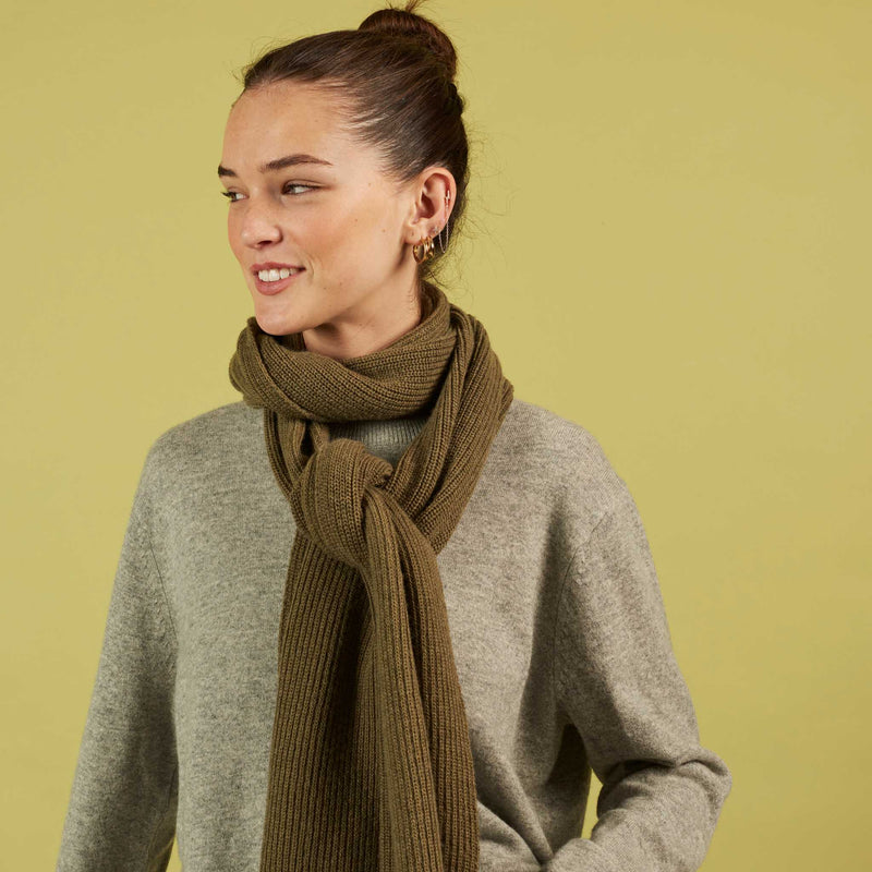 Green Cashmere Blend Scarf