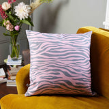 Grey & Pink Zebra Print Cushion