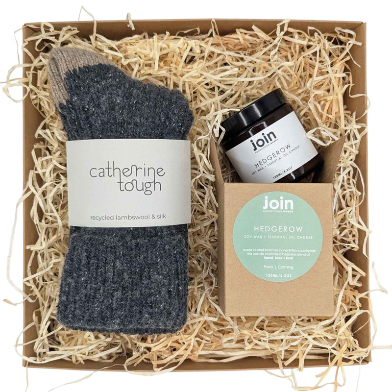 Hedgerow Gift Box - grey & soft brown
