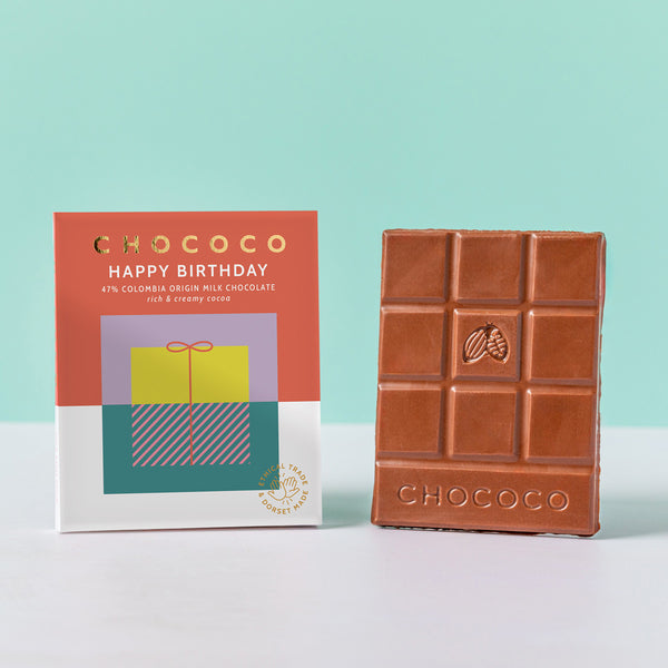 Chococo | HAPPY BIRTHDAY - 47% Milk Chocolate Bar