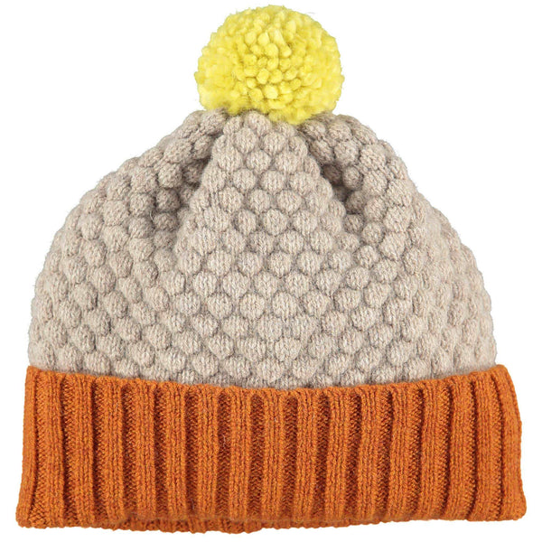 KIDS HAT - honeycomb - oatmeal rust