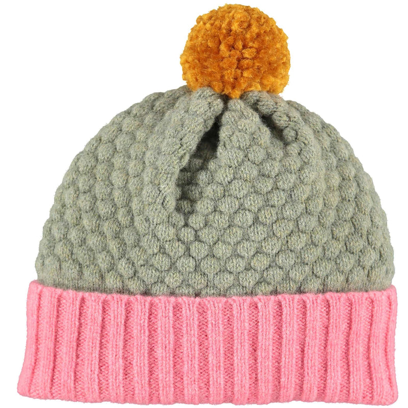 KIDS HAT - honeycomb - soft greenpink