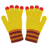 Kids' Lambswool Gloves - Yellow & Red Tips