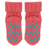 Kids Non-Slip Cashmere Blend Socks - Pink & Jade