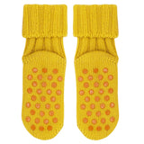 Kids Non-Slip Cashmere Blend Socks - Yellow & Orange