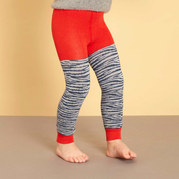 Kids Zebra Print Footless Tights