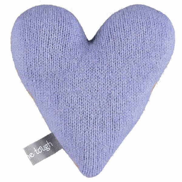 Knitted Polka Dot Purple Heart With Lavender