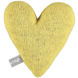 Knitted Polka Dot Yellow Heart With Lavender