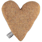 Knitted Purple & Oat Stripy Heart With Lavender