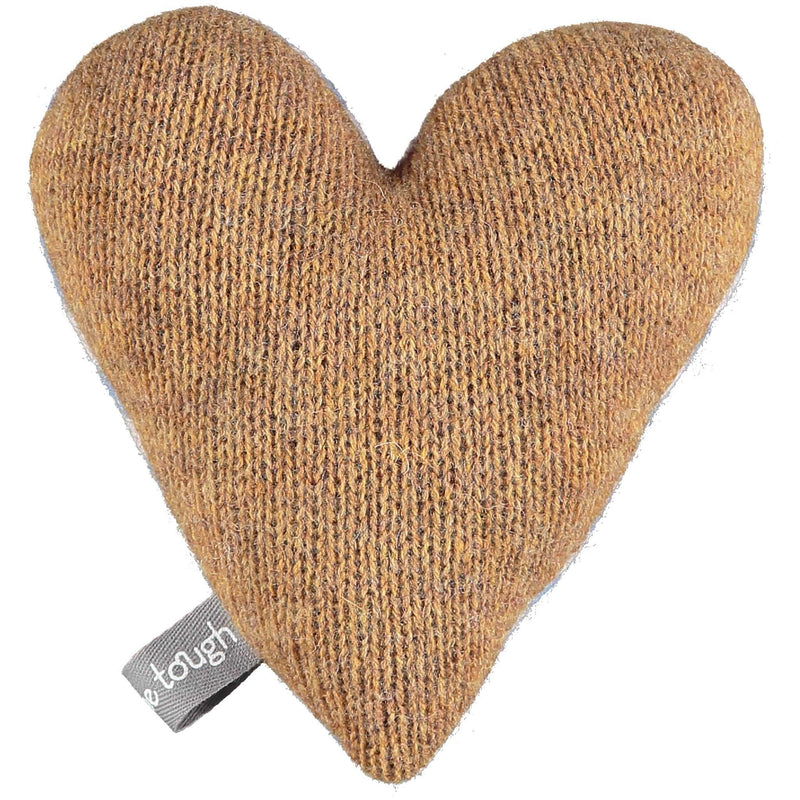 Knitted Purple & Oat Stripy Heart With Lavender