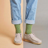 Women's Jade Zig-Zag Organic Cotton Ankle Socks