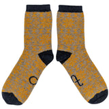 Women's Ginger & Soft Brown Fair Isle Lambswool Ankle Socks