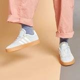 Women's Bright Blue & Peach Glitter Organic Cotton Ankle Socks