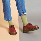 Women's Khaki & Ginger Glitter Organic Cotton Ankle Socks