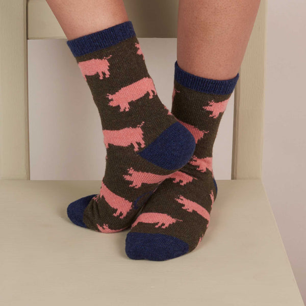 pig socks lamsbwool 