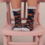 Ladies Midnight Fox Lambswool Ankle Socks