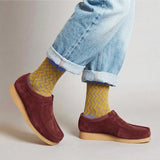 Men's Grey Zig-Zag Organic Cotton Ankle Socks