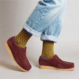 Green & Teal Pattern  - Pack of 3 Men's Organic Cotton Ankle Socks