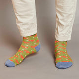 Men's Green Foxes Organic Cotton Ankle Socks