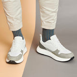 Men's Teal & Ginger Pinstripe Organic Cotton Ankle Socks