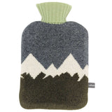 Lambswool Hot Water Bottle Cover - Green Mountains