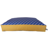 Dog Bed - Navy Pinstripe Printed Cotton