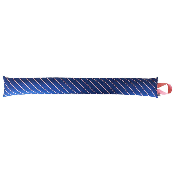 Navy Stripe Draught Excluder With Lavender & Biofoam