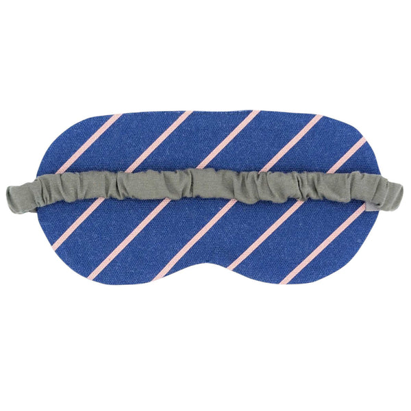 Navy Pin Stripe Eye Mask