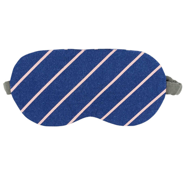 Navy Pin Stripe Eye Mask