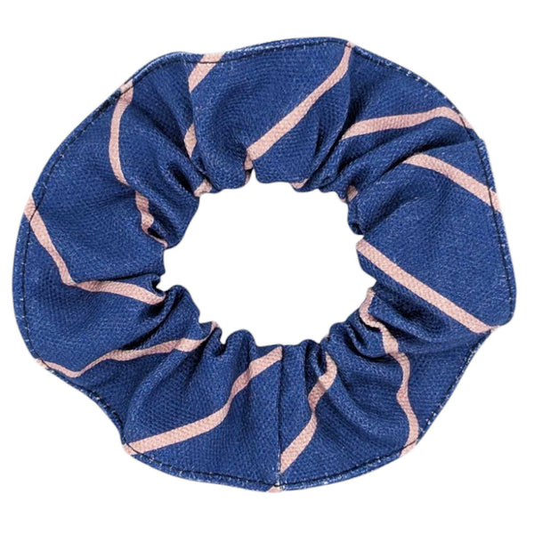 Navy Pin Stripe Scrunchie