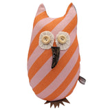 Pink Stripe Owl Doorstop With Lavender