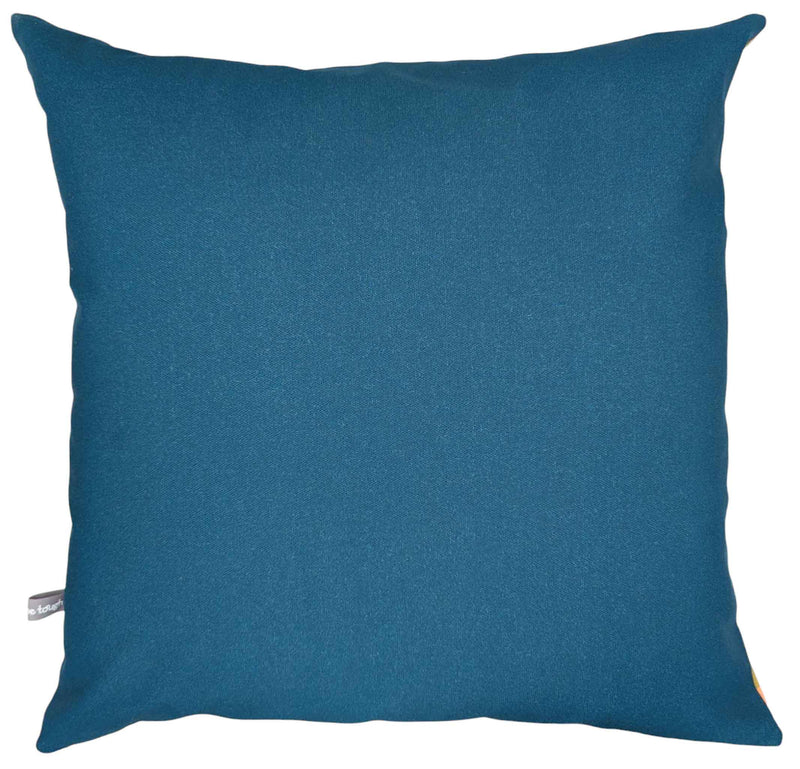 Peach Check Cotton Print Cushion