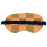 Peach Squares Eye Mask