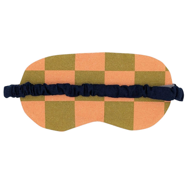 Peach Squares Eye Mask