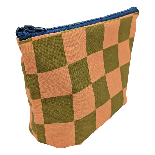 Peach Sqaure Cotton Pouch