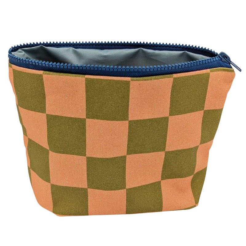 Peach Sqaure Cotton Pouch - Set of Two